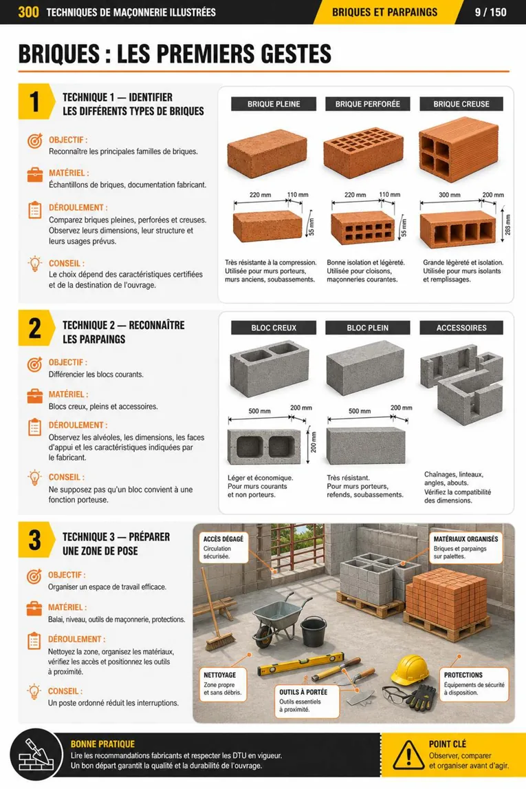 Page illustrée du guide de maçonnerie 4